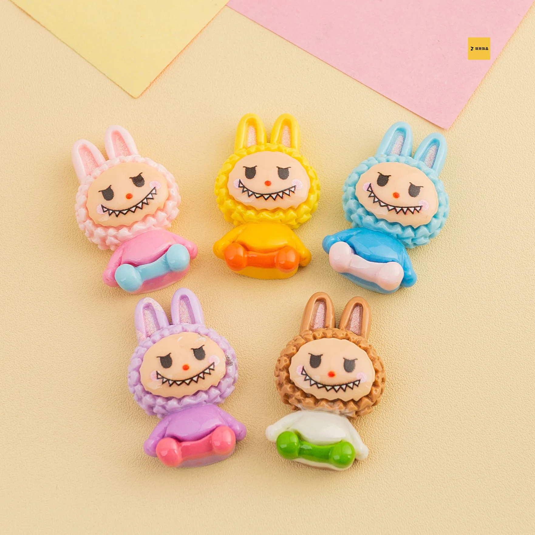 

5 шт. miniso sanrio красочные яркие аксессуары для рукоделия, изготовление ювелирных изделий, Мультяшные материалы ручной работы