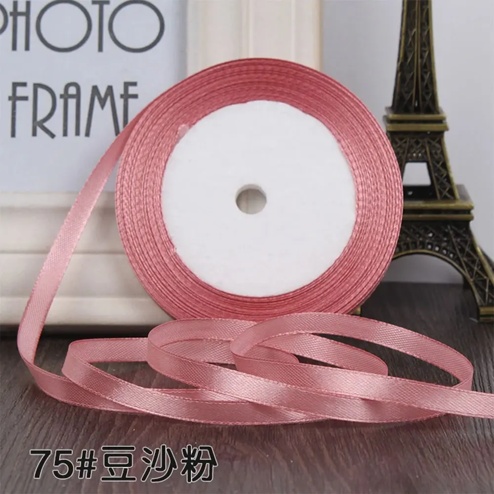 Satin Ribbons 22 Meters (25 Yards) 1/4" (6mm) Party Home Wedding Decoration Gift Wrapping DIY Material