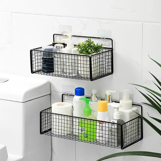 Étagère de rangement pour cuisine et salle de bain, sans perçage, étagère murale 1