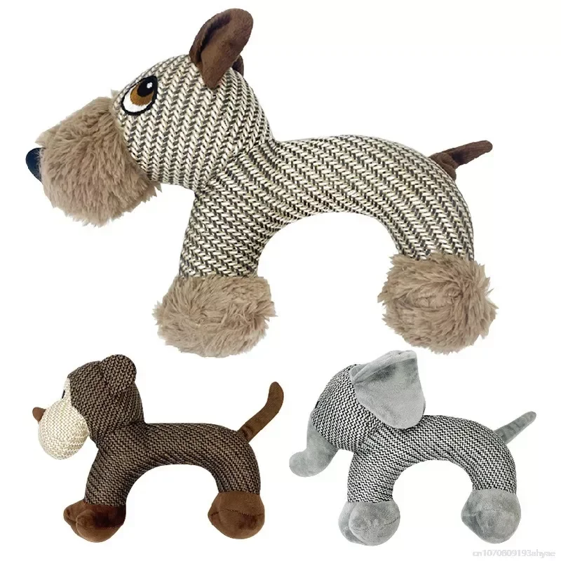 

Dog Squeaky Toys Pet Supplies Pets Chew Toy Cute Animal Shape Puppy Plush Toy Cleaning Teeth Interactive For Medium Small Dog