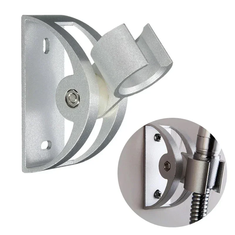 Handheld Shower Head Holder Bathroom Wall Mounted Aluminum Drilling Bracket For Bathroom Fixture Hardware
