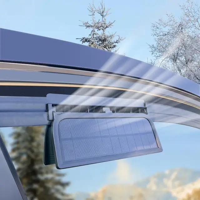 Ventilateur de refroidissement de radiateur de voiture à énergie solaire avec 3 sorties d'air ventilateur de ventilation de fenêtre de voiture ventilateur de Ventilation automatique alimenté par USB pour toutes les voi 1