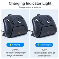 Controller Charger Stand for Switch 2 Pro Controller Charging Base Fast Charging Dock Station Adapter with LED Indicator 4