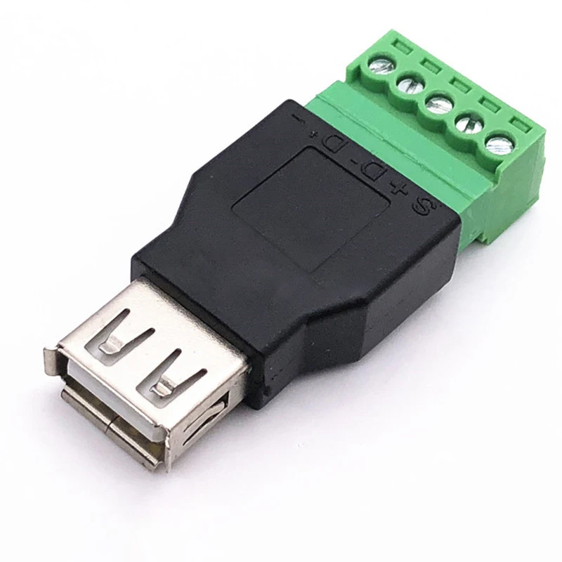 1Pcs USB 2.0 유형 남성 여성 회전 5Pin 터미널 USB 회전 터미널 용접 플러그 방지 USB 플러그 남성 헤드 여성 헤드 커넥터