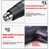 2800W Construction Thermal Dryer 220V Heat Guns Soldering Tool Temperature Adjustable Revair Hair Dryer Shrinking Wrapping Tools 2