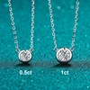NeeTim 0.5ct 1ct Round D VVS1 Moissanite Necklace for Women Sterling Silver 925 Pendant with Rose Gold Plated Jewelry Certified 2