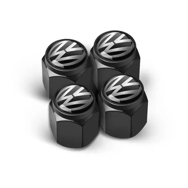 4pcs Metal Car Wheel Tire Valve Caps Stem Case Covers For VW Volkswagen Golf Polo Passat Tiguan Touran Jetta Accessories tire valve caps tire valve cap