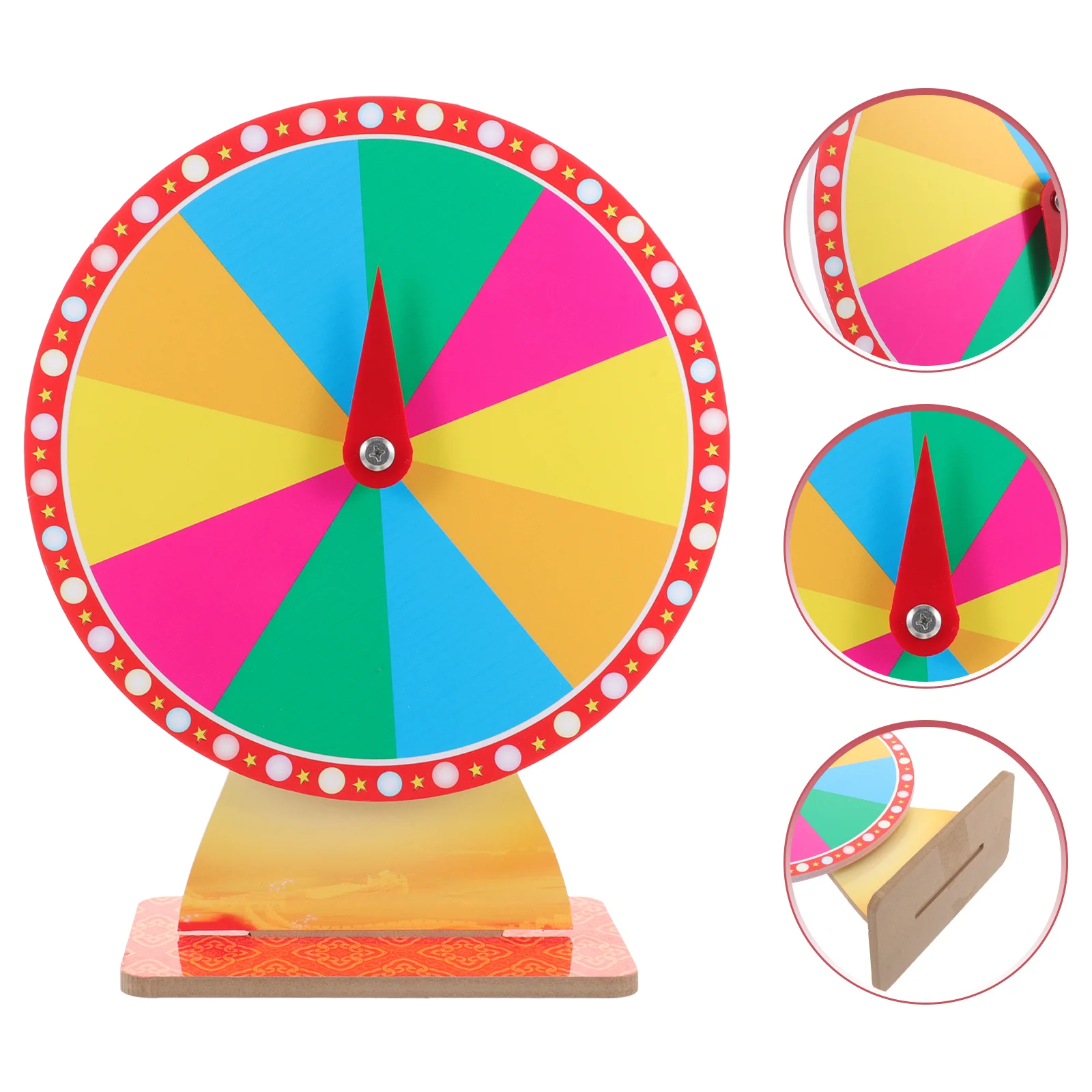 Wheel Roulette Game Fortune Tabletop Color Erasable Desk Portable Rotating Roulettes Carnival Party Diy