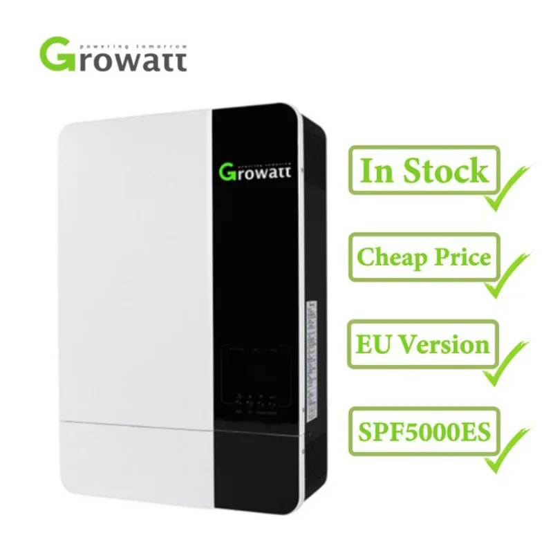 Growatt Inverter Monofase Solare 2 Mppt 5000W Spf 5000Es Accumulo Inverter Fotovoltaico Funziona Con O Senza Batteria