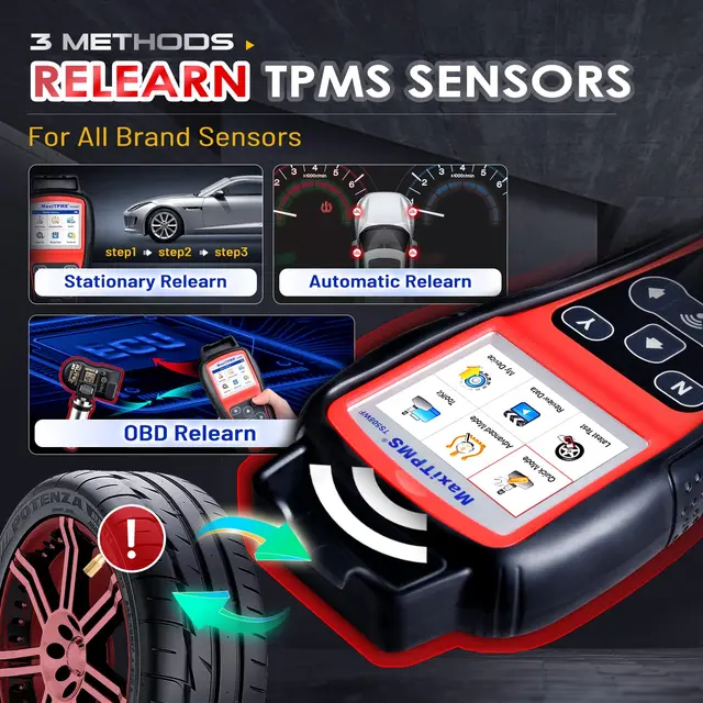 2024 Autel TS508WF TPMS MX sensor 315 433MHz Car Diagnostic WiFi Programing Service Tool Tire Repair