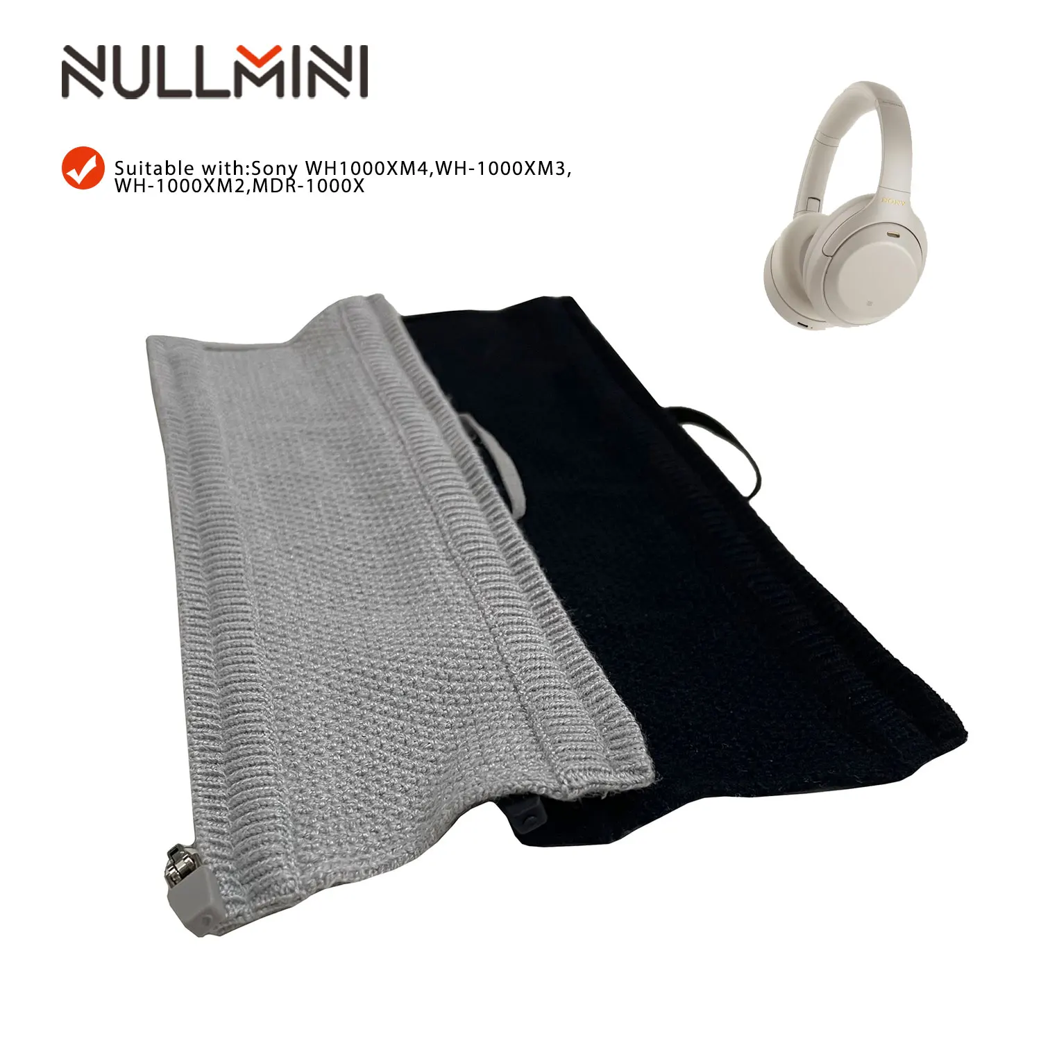 UniversalFullClosureHeadphoneHeadbandCoverZipperCushion