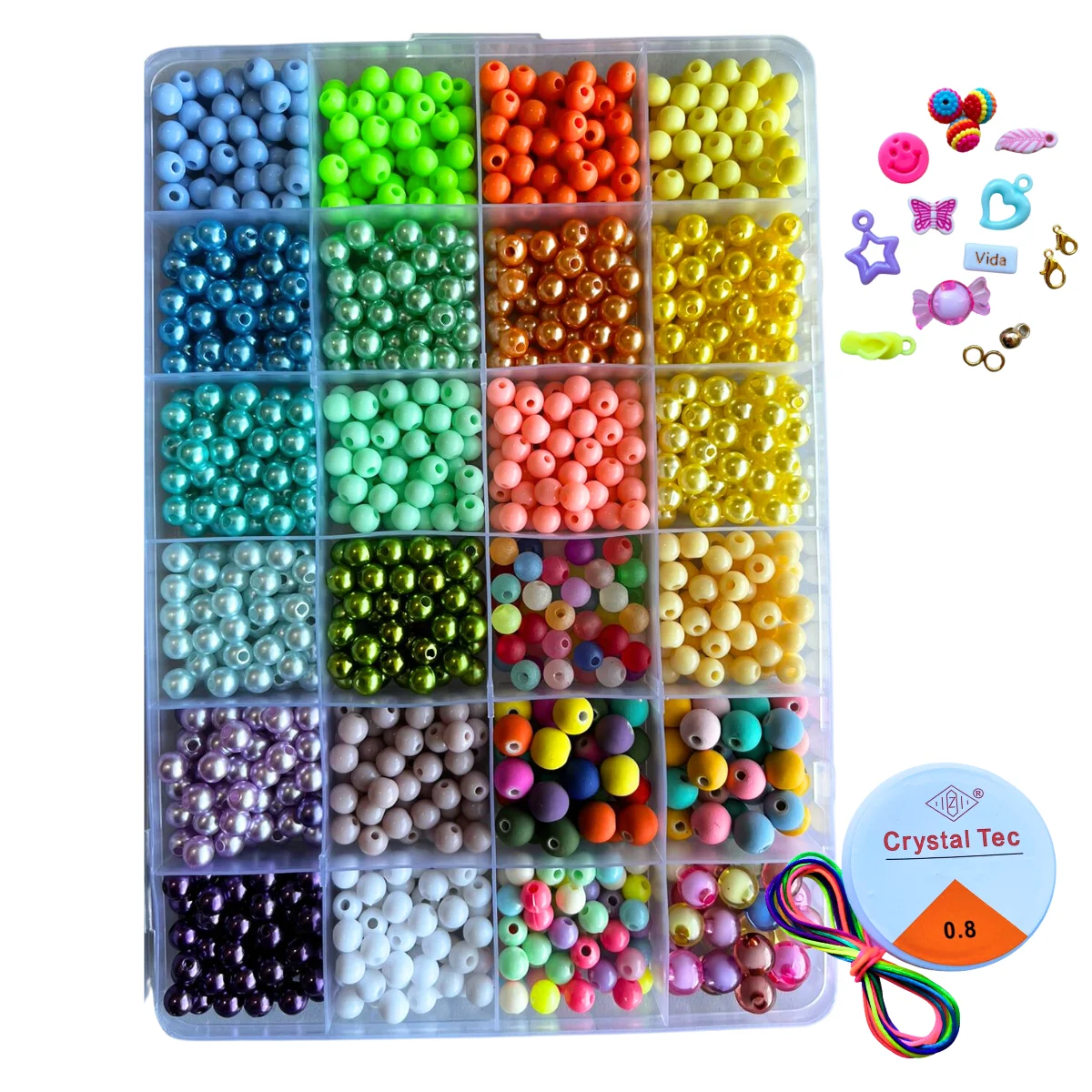 Kit Miçangas Infantil Menino p/ Fazer Pulseiras e Bijuterias