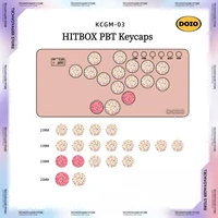 Doio Hitbox Kcgm-02 KCGM-03 Mini Keyboard Keycaps 19key PBT Sublimation Customized Keycap Set Arcade Game PC Accessories Gifts