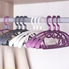 10pcs Traceless clothes hanger, clothes hanging rack, clothes drying rack, household clothes support, plastic coat rack 1