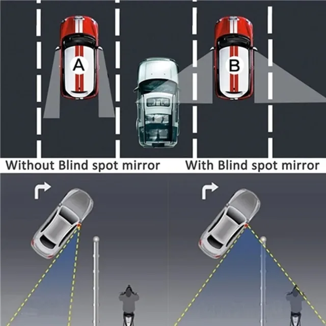 Adjustable Wide-Angle Blind Spot Mirrors for Cars & Motorcycles (2/4 Pcs) 4