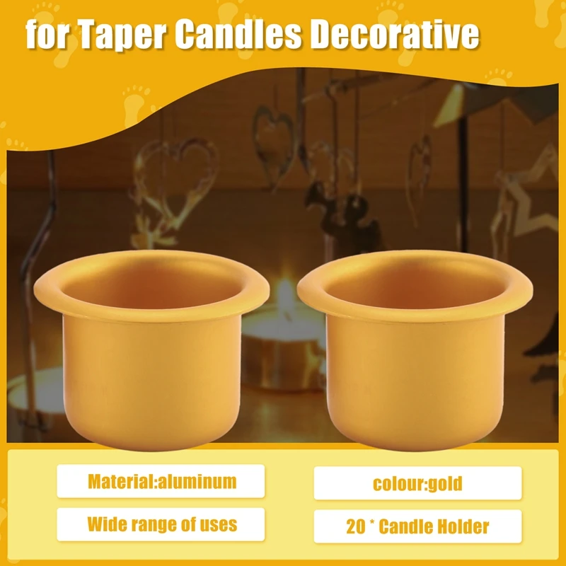 30 Inserti Per Candele Conici In Alluminio – Portacandele Resistenti Al Calore Per Decorazioni Fai Da Te, Compatibili Con Candele Da 12 Mm, Per Legno E Vasi