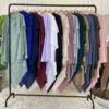 Hijab Khimar 4 Layer Ramdan Eid Prayer Garment Plain Muslim Long Headcarf Hijabs for Woman Islamic Saudi Turkey Niqab Djellaba
