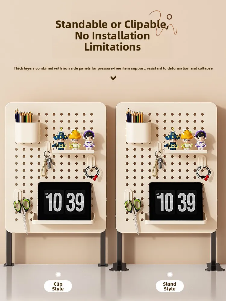 Desktop Hole Board Bookelf Office Desk Organizer Stand Sle Metal Material No Drilling Required Simple Design Student Desk...