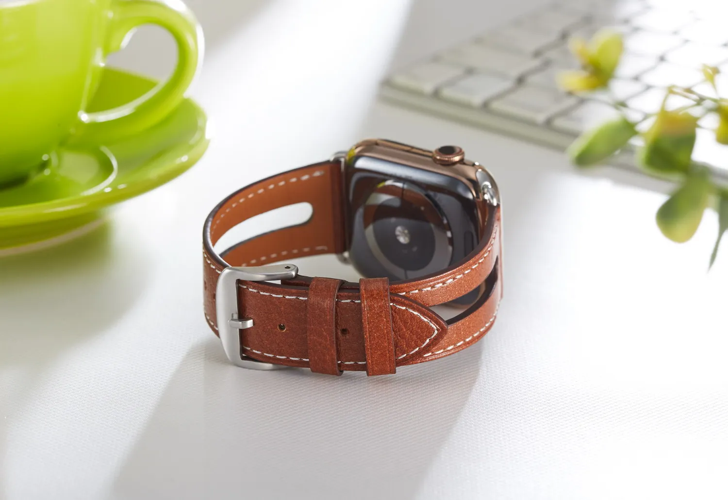 애플 워치 밴드용 가죽 스트랩, 49mm, 45mm, 41mm, 44mm, 40mm, 42mm, 38mm, iWatch Ultra 8 7 6 5 4 3 SE Correa용 팔찌