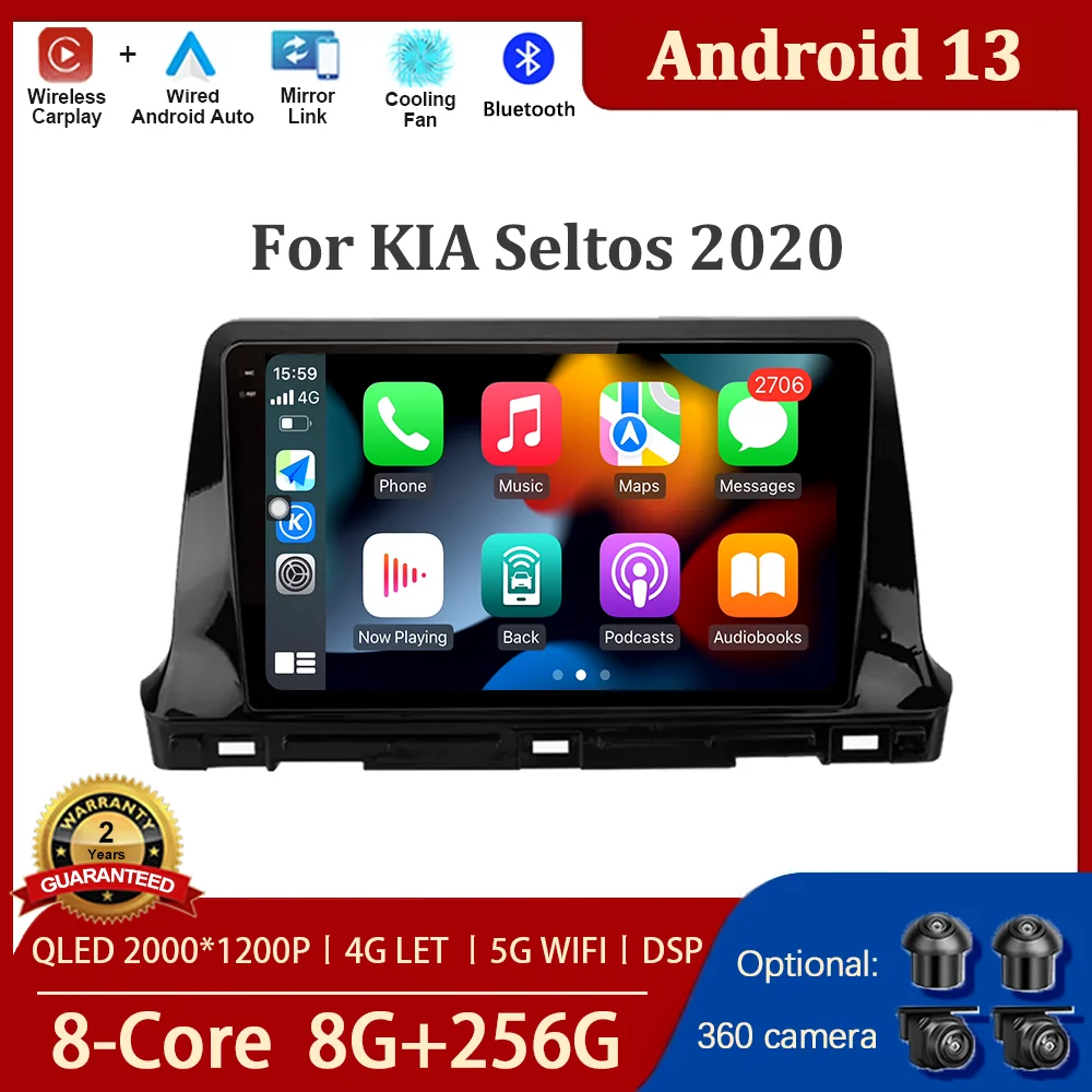 For KIA Seltos 2020 GPS Navigation Multimedia Car Radio Player Android