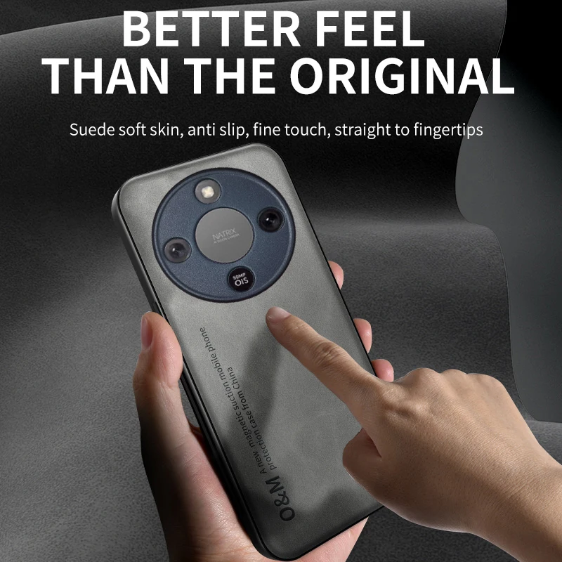 Leather Matte Shockproof Case – Soft Touch Back Cover with Enhanced Grip and Durability