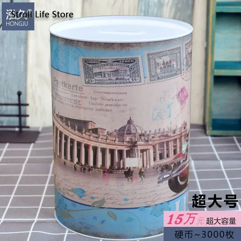 Creative Large Money Boxes Retro Rural Piggy Banks Save Money Coin Saving Box Cash Adult 365 Day Skarbonka Gift FP071