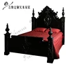 Neoclassical black retro bed/French light luxury solid wood double bed/Chinese carved bed/master bedroom wedding bed/custom 5 Neoclassical black retro bed/French light luxury solid wood double bed/Chinese carved bed/master bedroom wedding bed/custom 5