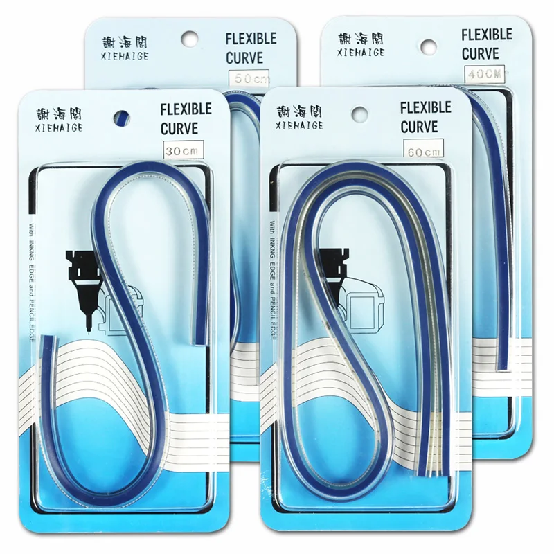 Flexible Curve Ruler Drafting Drawing Tool Serpentine Plastic School office supplies 30cm 40cm 50cm 60cm drawing ruler plastic ruler curve ruler