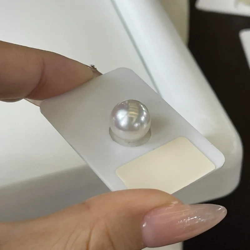 12-13mm Natural White Genuine Round Loose Pearl Making Ring Pendant for Women Wedding Gifts Jewelry Grace