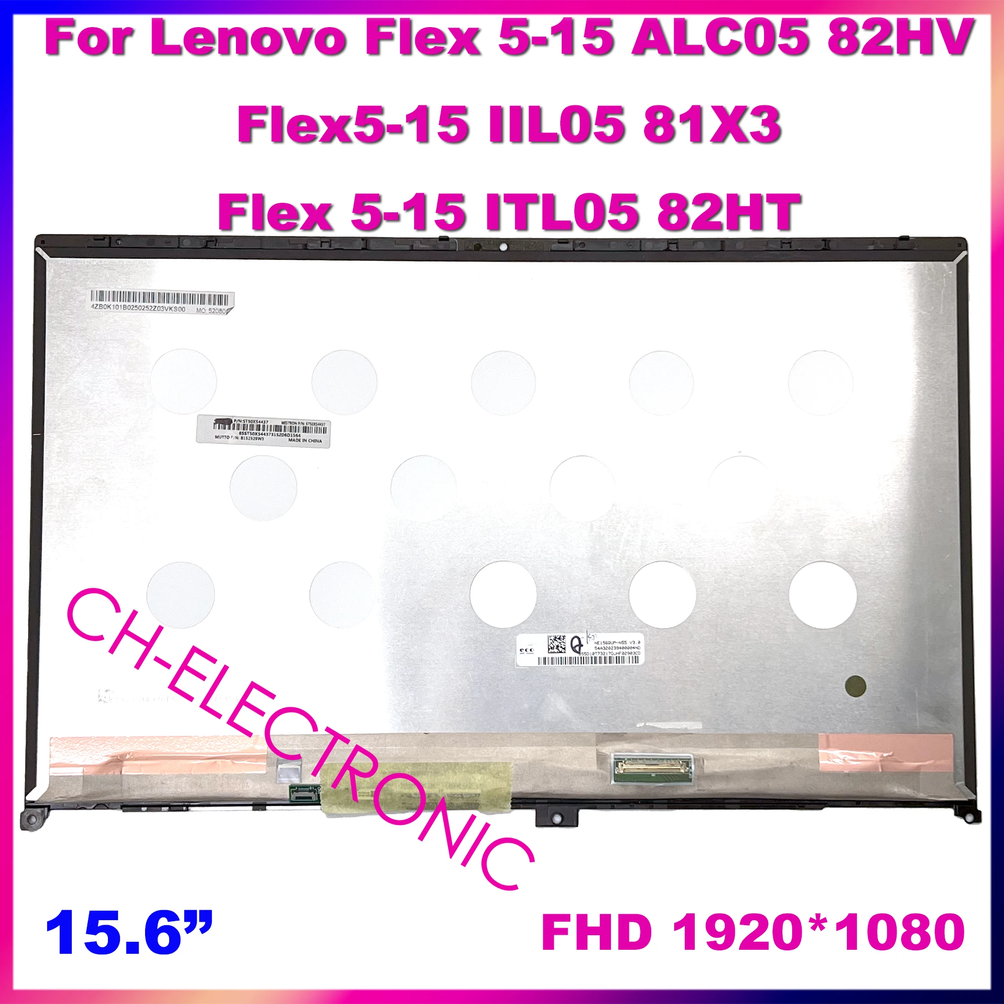 

Lcd Touch Screen 15.6'' For Lenovo ideapad Flex 5-15ITL05 15ALC05 15IIL05 FHD IPS Panel Replacement 1920X1080 30PIN Display