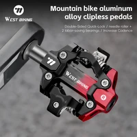 WEST BIKING – pédales de vélo vtt, roulements scellés, pédales de verrouillage pour vélo de montagne Shimano SPD, avec crampons, pièces de vélo 2