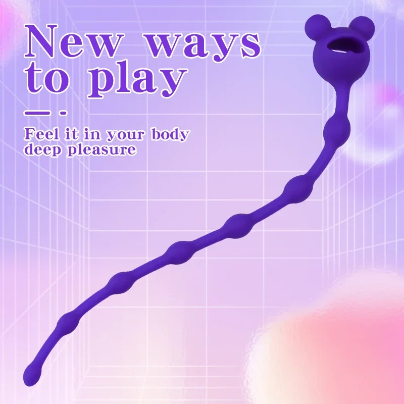 Penis Plug Silicone Urethral Dilator SM Horse Eye Stimulation Controlled Ejaculation Insert Urethra Pull Beads Sex Toys for Man penis sex toys