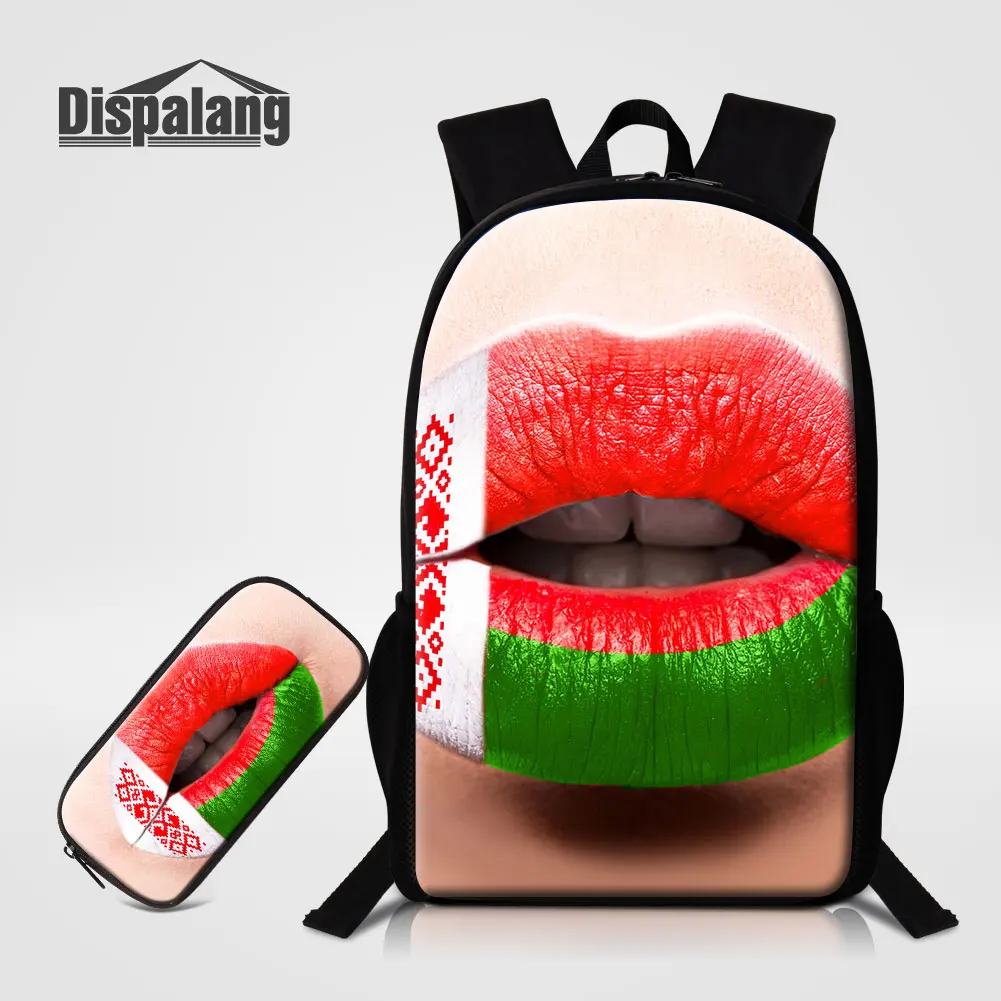 

Dispalang, комплект из 2 предметов, рюкзак-карандаш для школы, русская кукла, печать, 3D, женские дорожные рюкзаки, школьная сумка для девочек, детский рюкзак