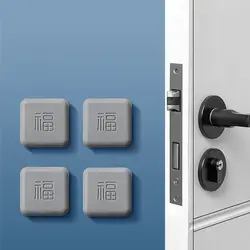 Square Soft Furniture Protector Stops Mute Anti-slip Shock absorption Door Stoppers Door Handle Bumper Wall Pad Door Crash Pad