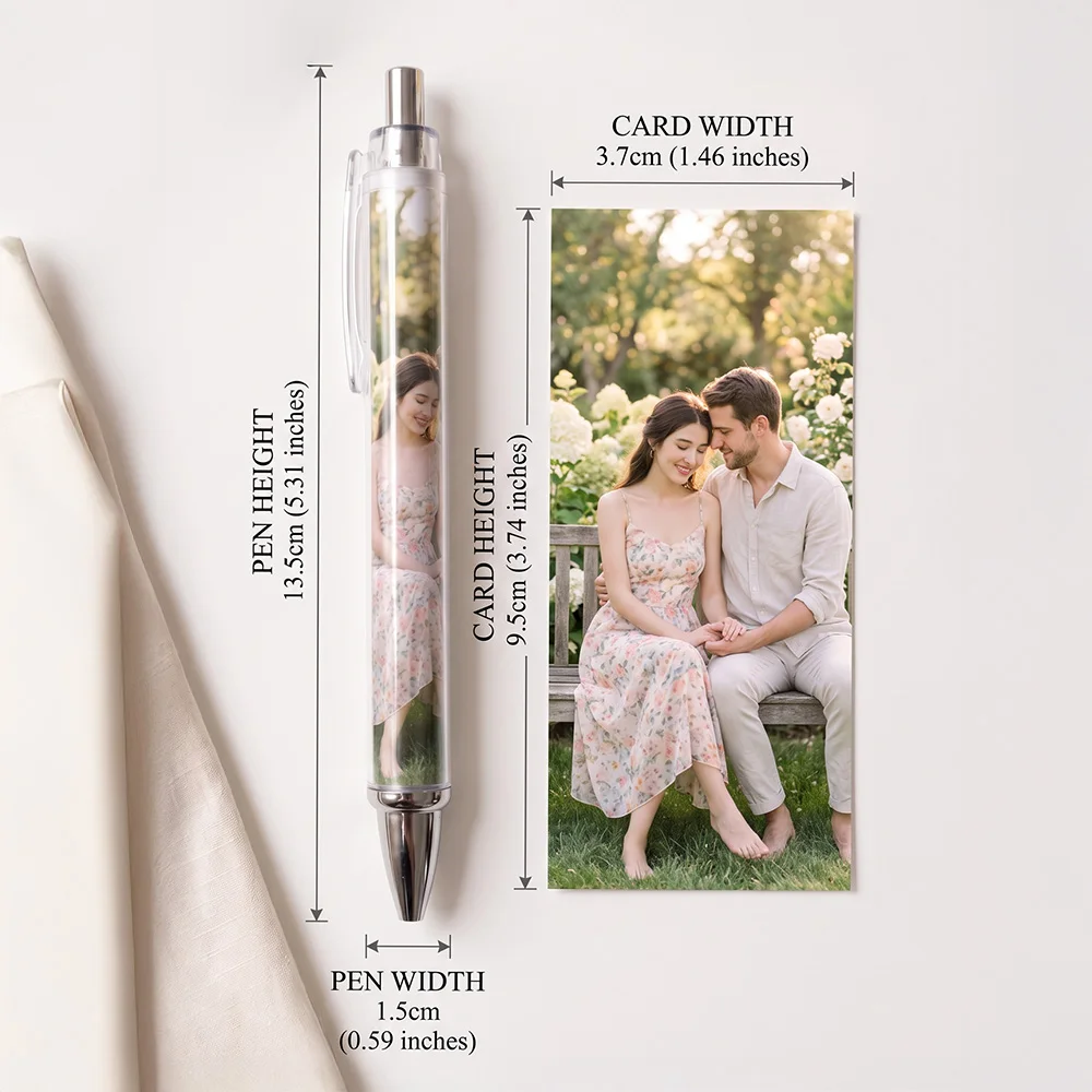 Customized Photo Insert Pen - Personalized Clear Ballpoint Pen