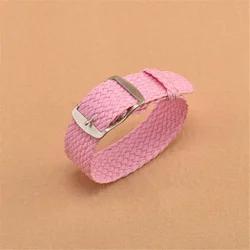 Versatile Nylon Strap for Diving and Sports - Woven Canvas Bracelet (Pink)