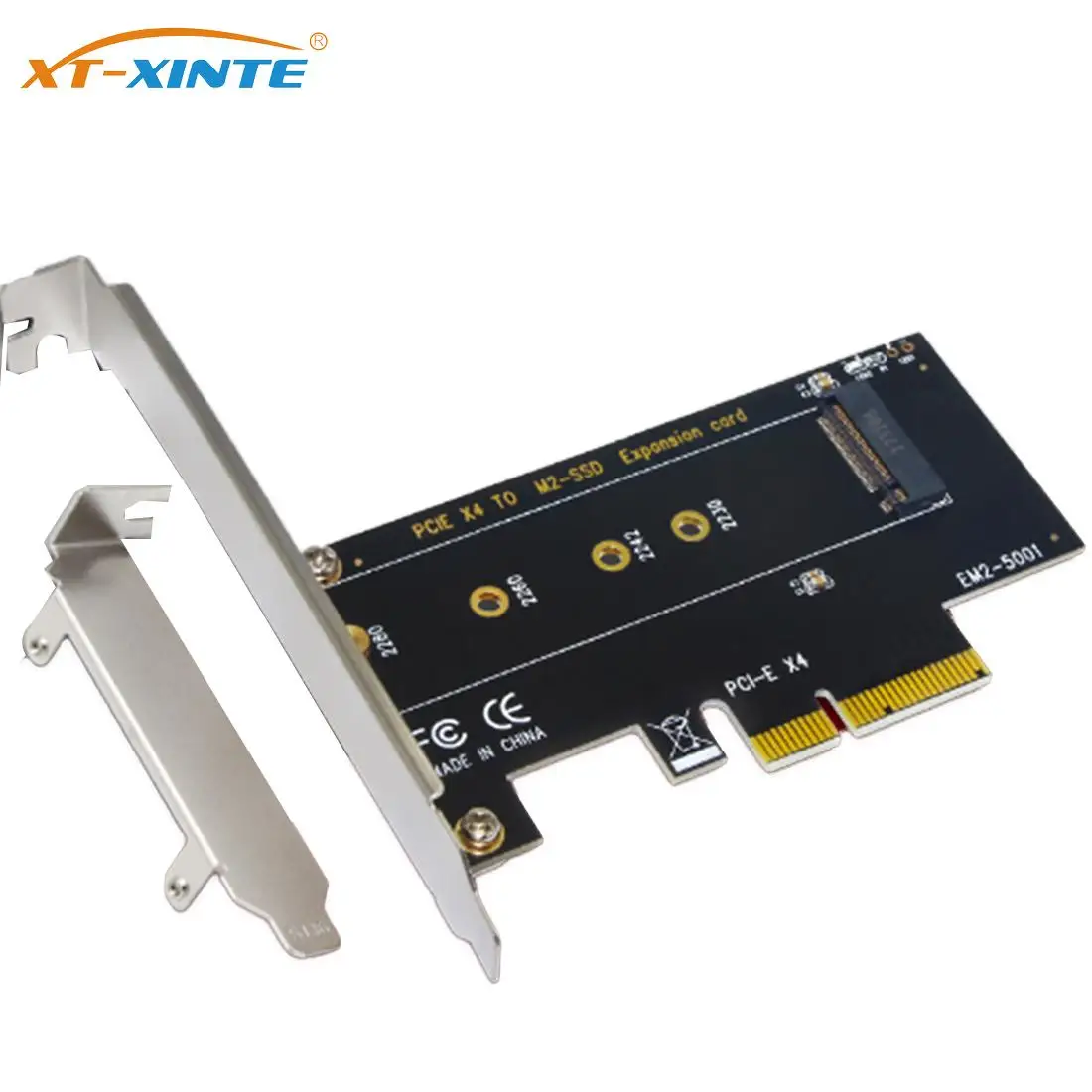 

M.2 to PCI-E 3.0 X4 High Speed Expansion Card 1/2/4 Bay SATA Adapter Card for M2 NVME M Key B-Key 2230-22110 SSD Conversion Card