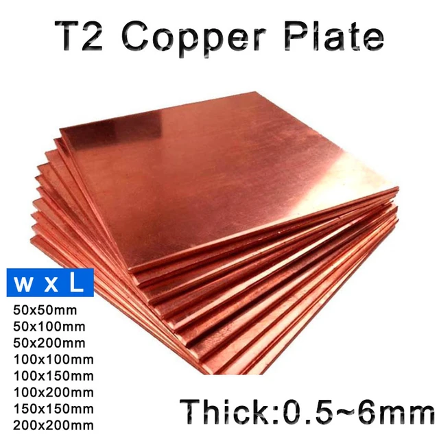 1Pcs 1mm Thickness High Purity 99.9% Pure Copper Cu Metal Sheet Plate 100mm  x 100mm For Industy Tools - AliExpress