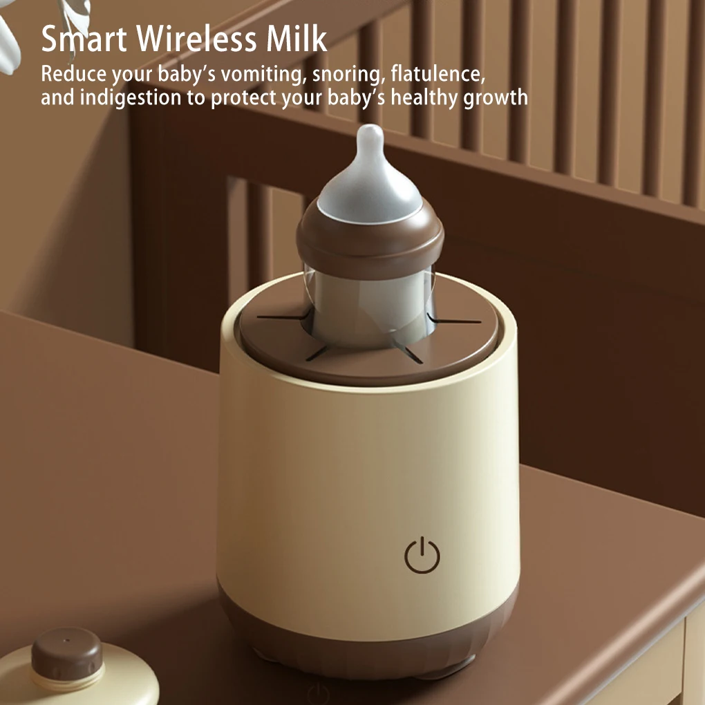 Baby Bottle Shaker Smart Milk Blender Portable Shaking Machine Bubble Reduction Home Travel Wide Application Yellow