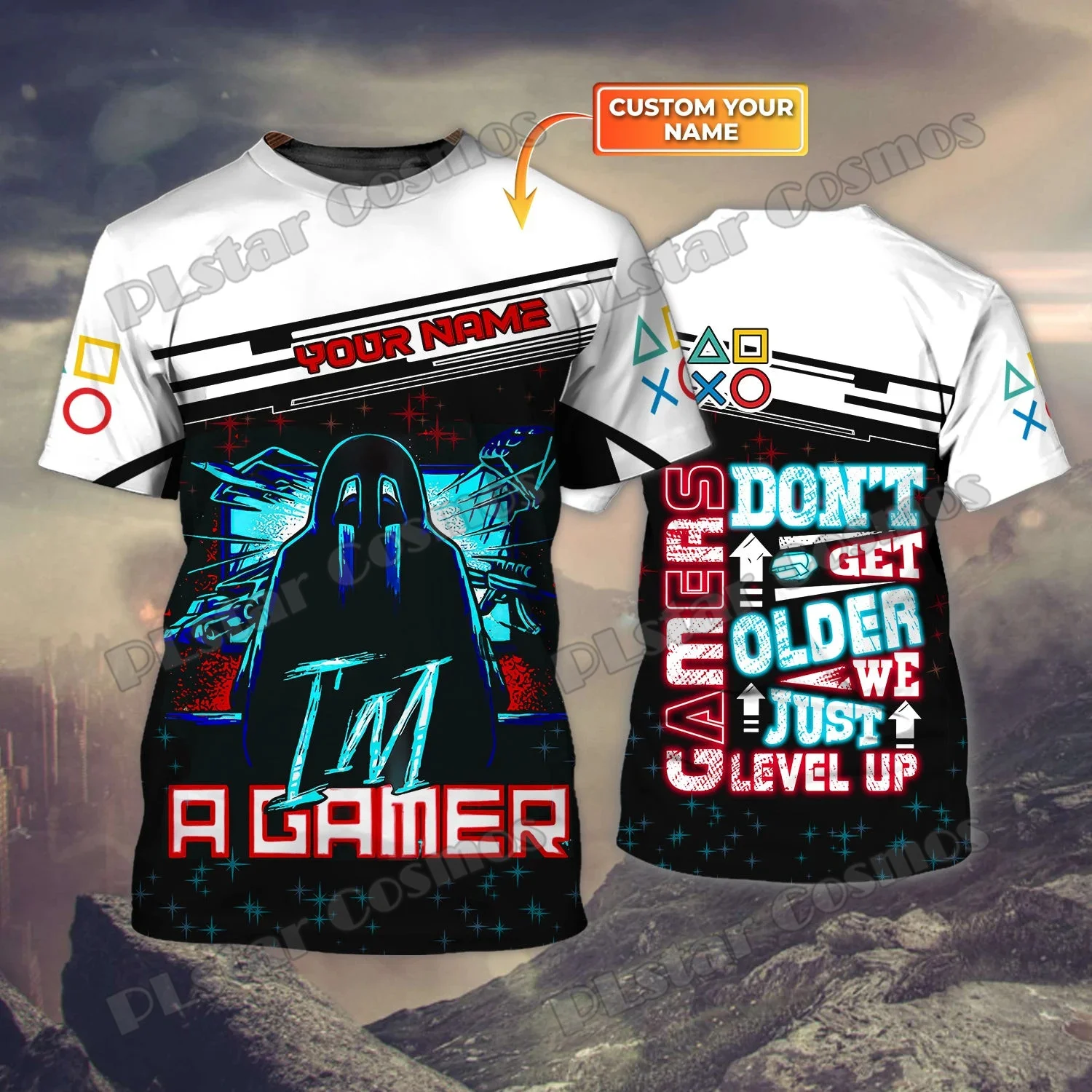 Spieler benutzer definierte Name 3d überall gedruckt Herrenmode T-Shirt Sommer Unisex lässig kurze Ärmel T-Shirt Geschenk für Spiel liebhaber dw269 – Detail 13