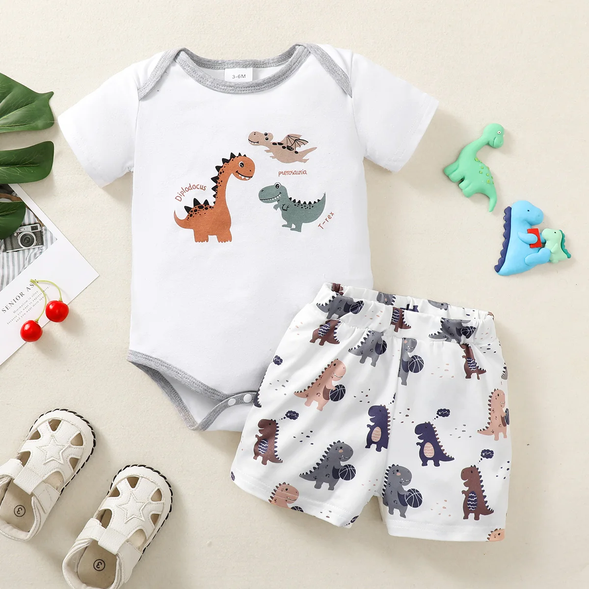 Baby Boys Dinosaur Outfit Set 1