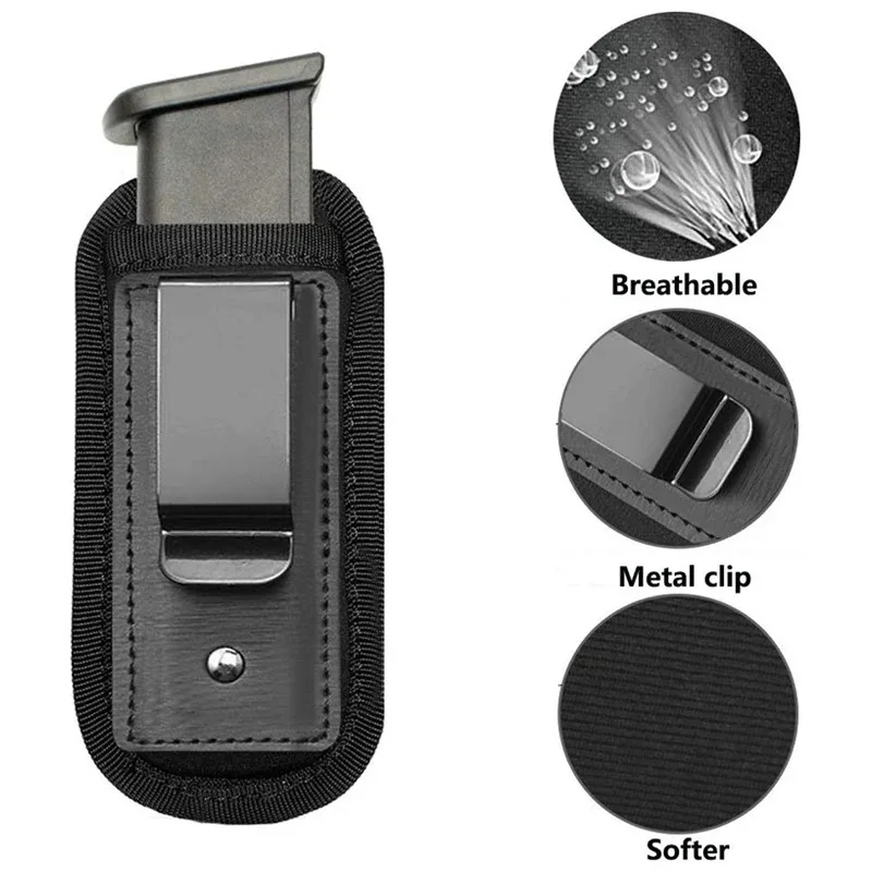 OPHIDIANTAC 9mm Magazine Holder iwb Small Belt Pouch Sports Outdoor Gear Shooting Neoprene Concealed Waist Quick Dial