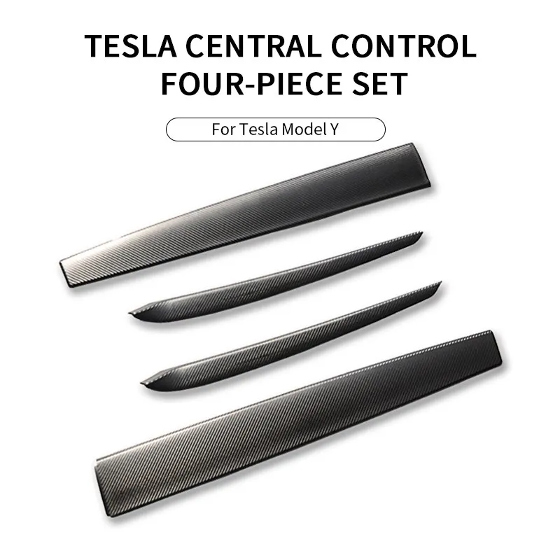 

Dashboard Cover Door Trim Panel Caps for Tesla Model Y Interior Front Carbon Fiber ABS Trims Patch Cover Decoration Sticker