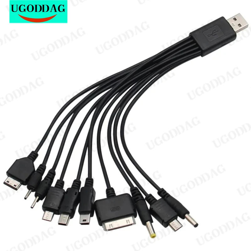 Cavo di ricarica universale da USB a Multi Plug per telefono cellulare cavo USB da 10 a 1 per cavo di ricarica Samsung Xiaomi Huawei Google OPPO Vivo