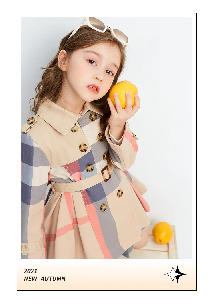 Outerwear & Coats comfortable Girl Coats Autumn Winter Teenage Long Sleeve Trench Jacket Kids Double Breasted Belted Windbreaker Child Cute Coat for 2-12Y leather jacket with hood