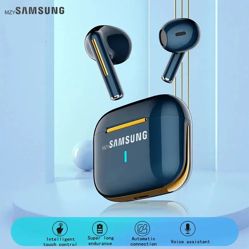 

mzySAMSUNG Noise Cancelling H6 Wireless Bluetooth Earphones HiFi Touch Control Game with Microphone Semi in Ear TWS Headphones