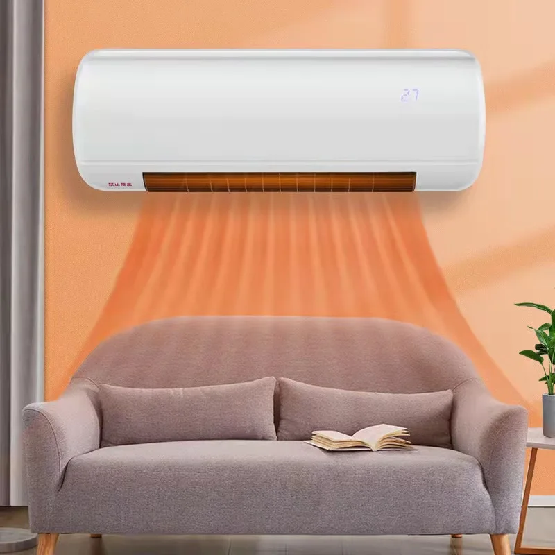 

New Household Wall-mounted Heater Electric Warmer for Small Living and Bathroom Remote Control PTC Ceramic Heating Fan Heater