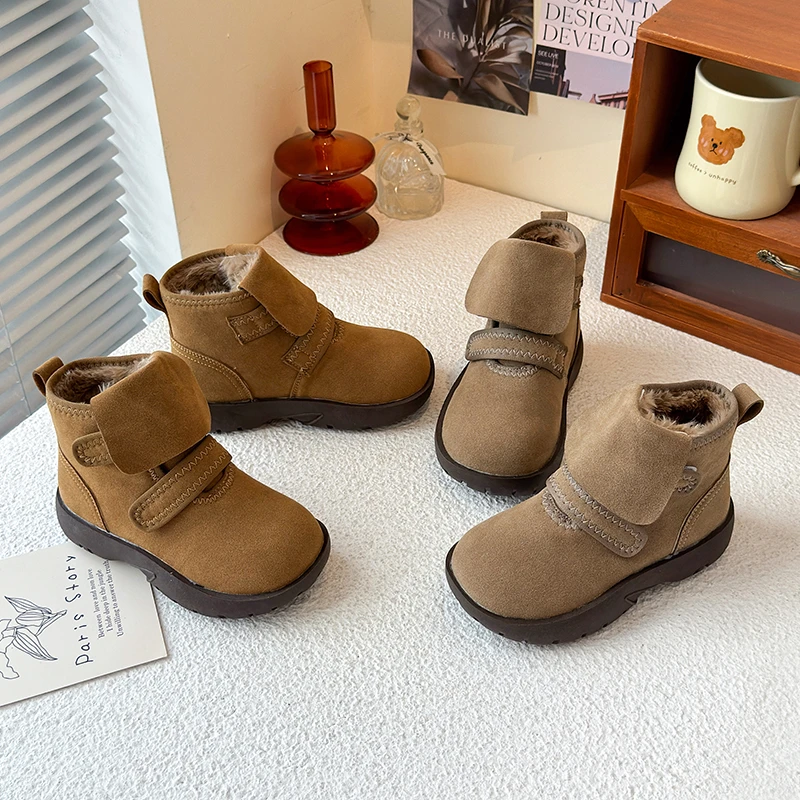 Girls Thermal Ankle Boots Winter Cotton Non Slip