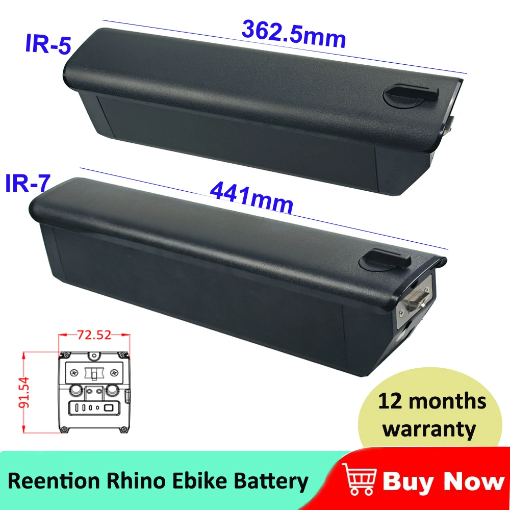 E-bike Battery 48V 10.4Ah 14Ah 52V 17.5Ah for Himo C26 Snapcycle R1 Electric Fat