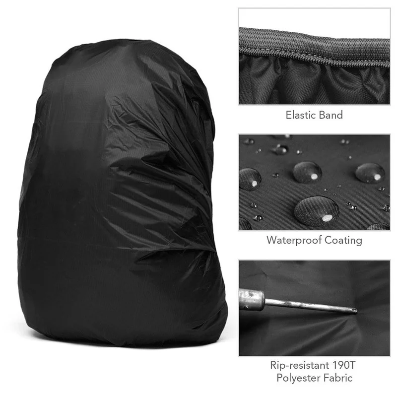 Waterproof Backpack Cover 30-45l Adjustable Bag Rain Cycling Hiking Camping 